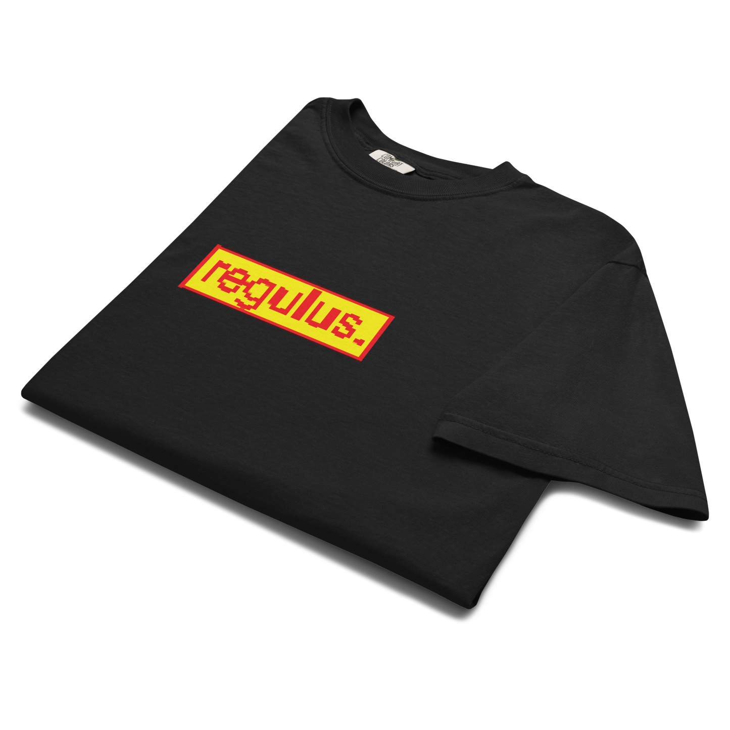 regulus. pixle box logo (red & yellow) t-shirt