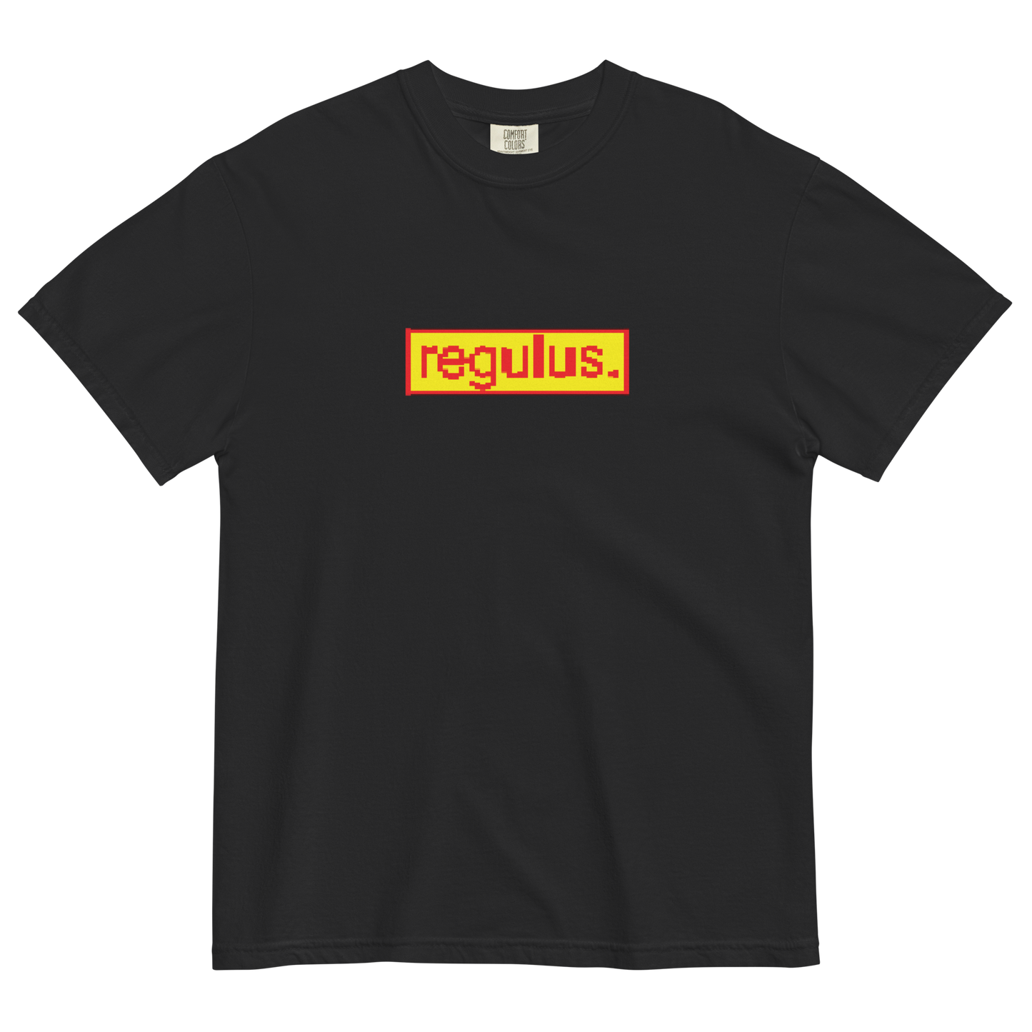 regulus. pixle box logo (red & yellow) t-shirt