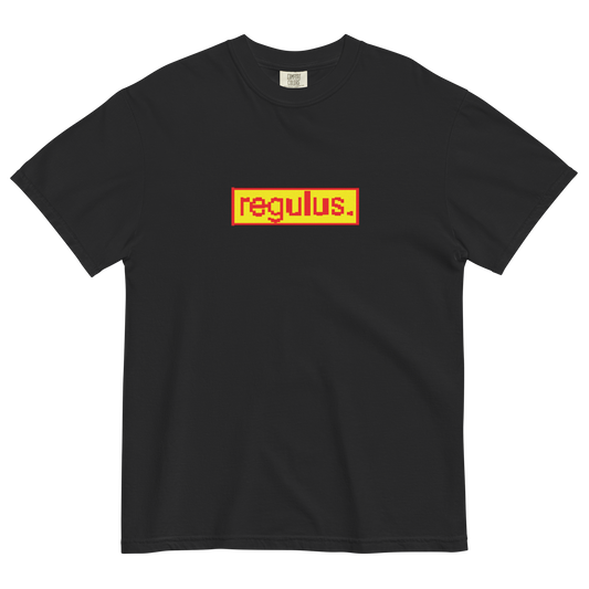 regulus. pixle box logo (red & yellow) t-shirt