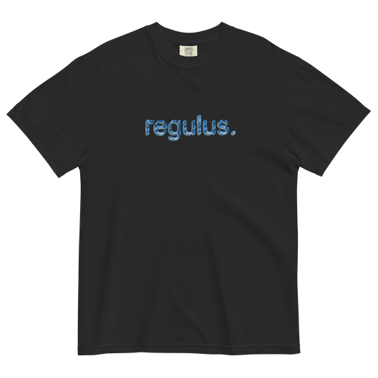 regulus. 3d font (marble blue) t-shirt